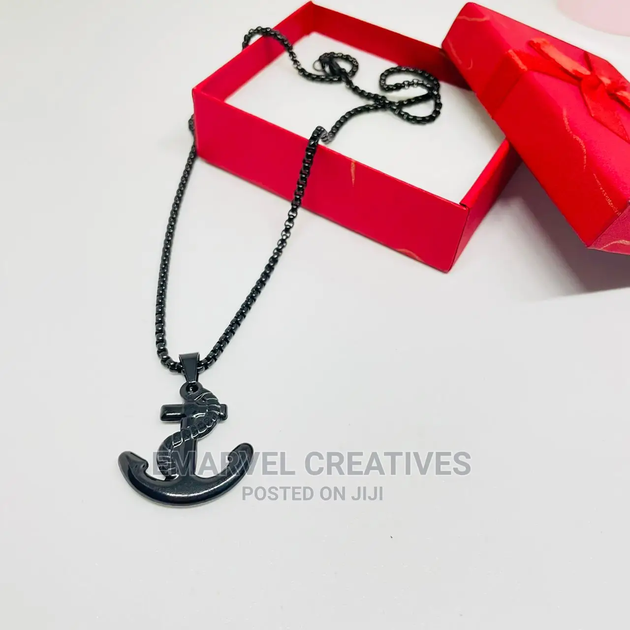 Classical Non-Tarnish Black Necklace With Pendant