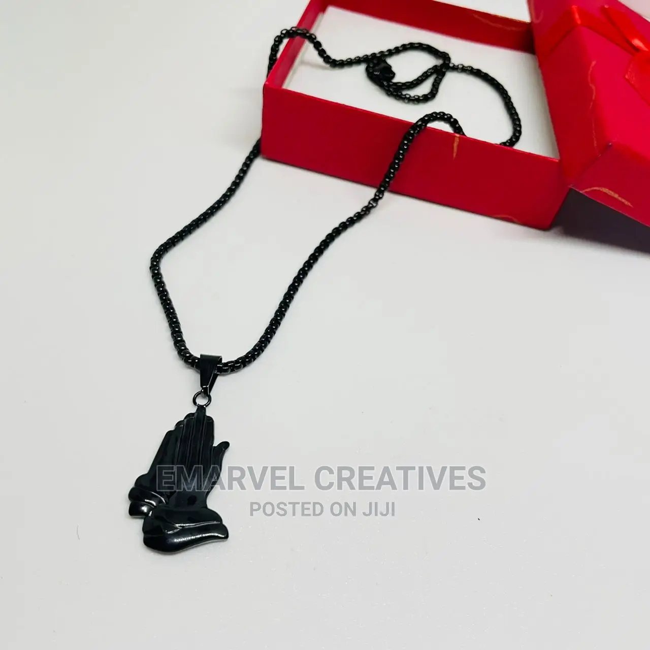 Classical Non-Tarnish Black Necklace With Pendant