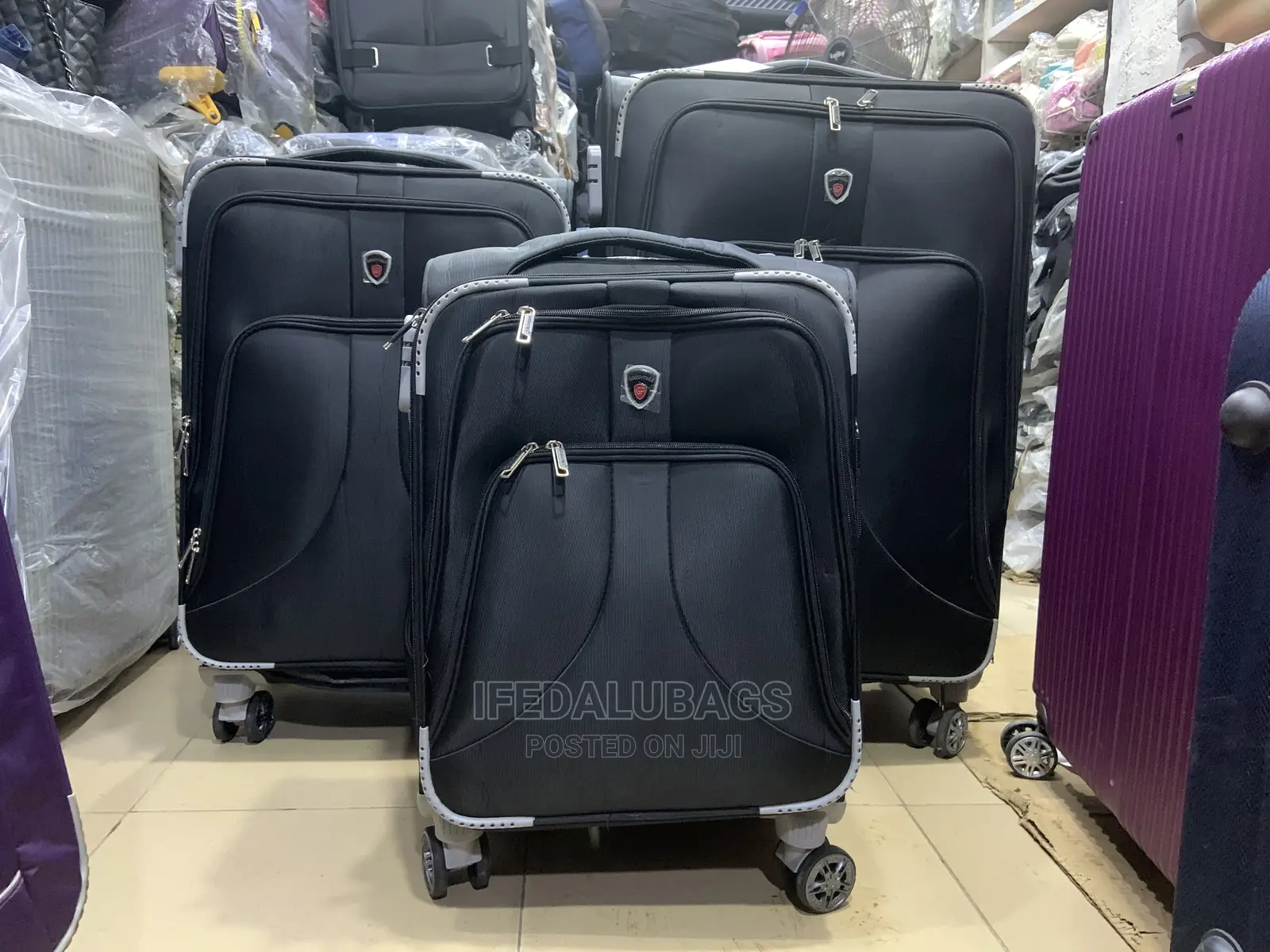 Set of Quality Black Good Pathner Traveling Luggage