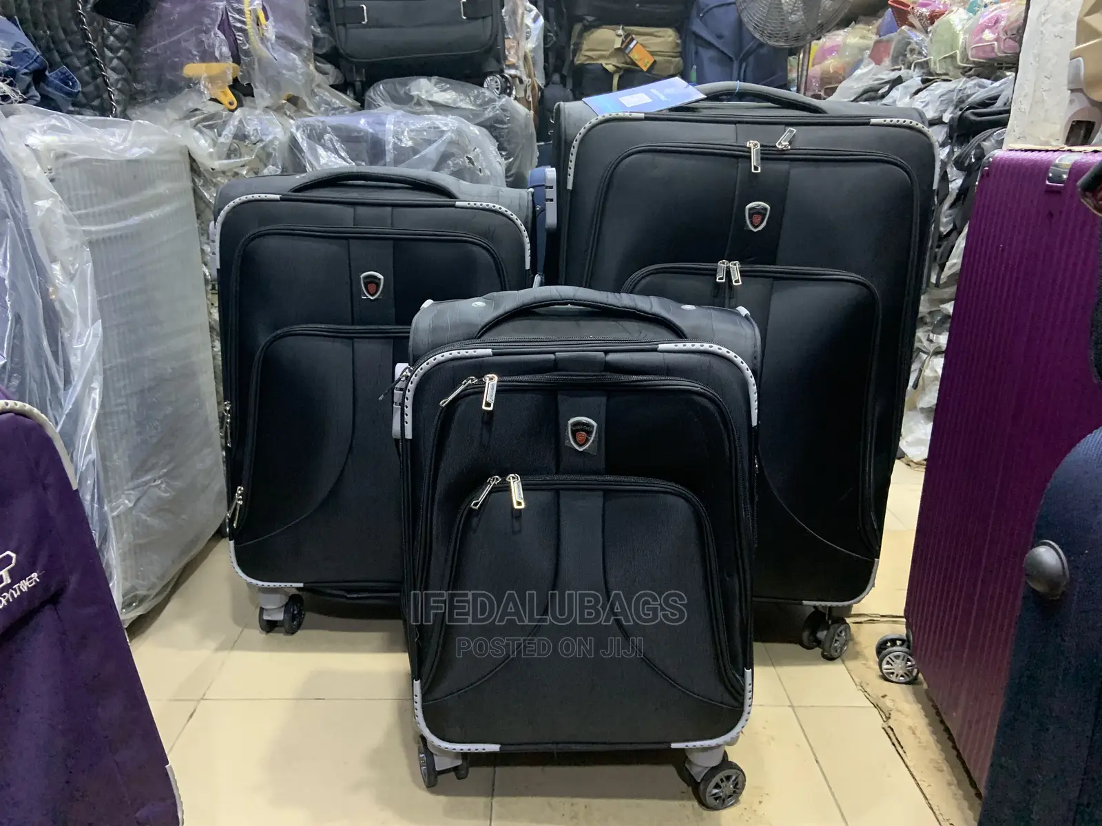 Set of Quality Black Good Pathner Traveling Luggage