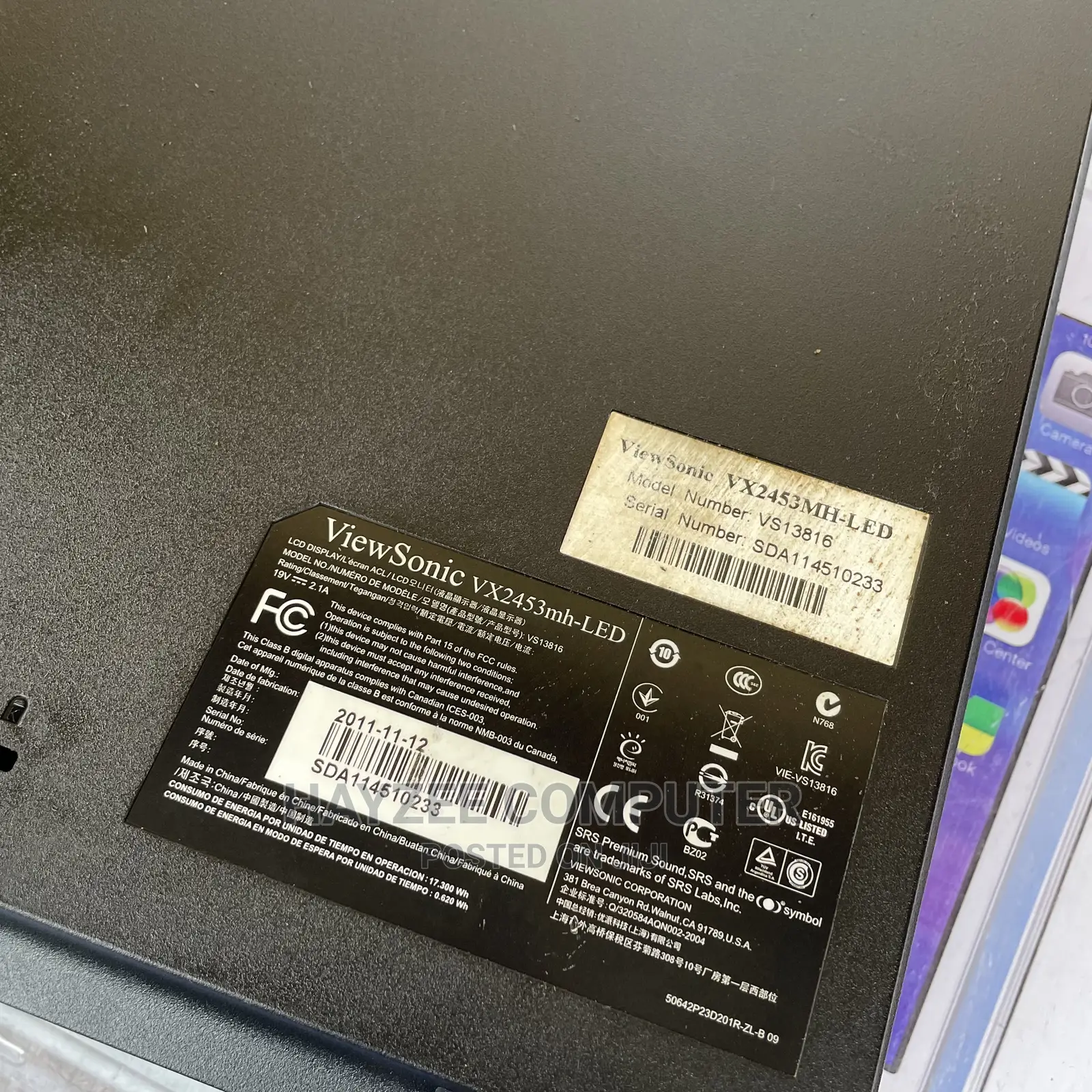 Viewsonic VX24MH 24 Inches LED Monitor