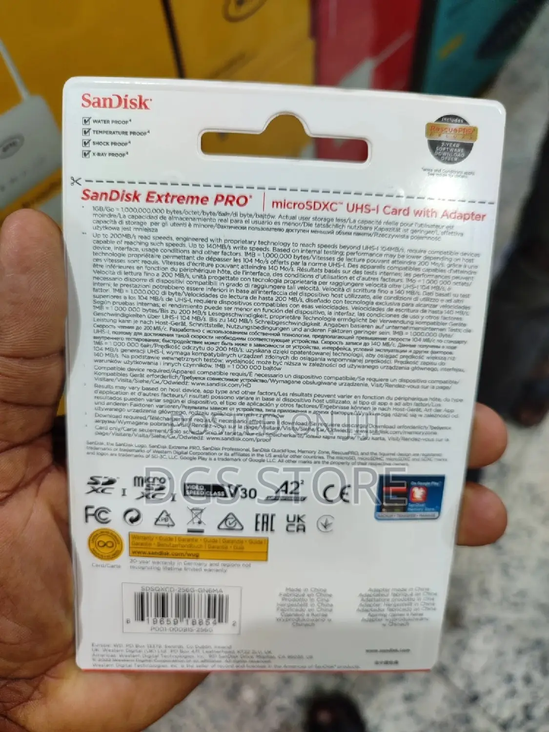 Sandisk Extreme Pro 256gb 200mbs Memory Card
