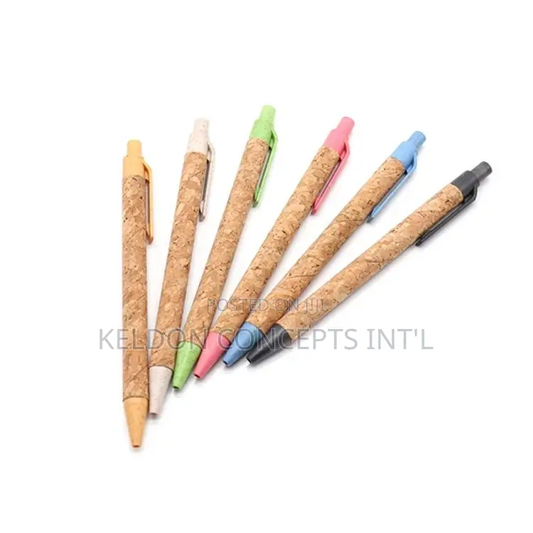 Wheat Straw Material Ballpoint Pen Eco Cork Gift Pen