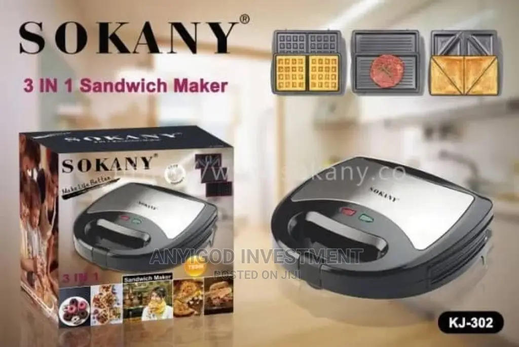 Sokany 3-1 Sandwich, Waffle and Grill Toaster