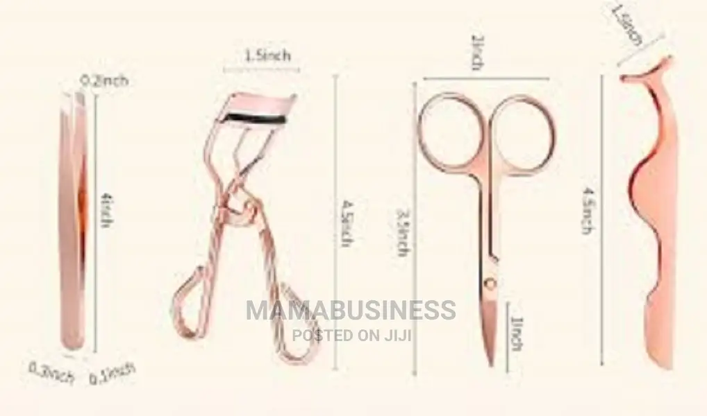 Gold Plated Eyelash Curler and Tweezer