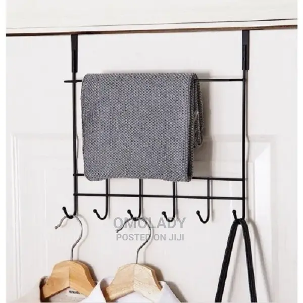 Over the Door Hanger With Towel Rail -6 Hooks