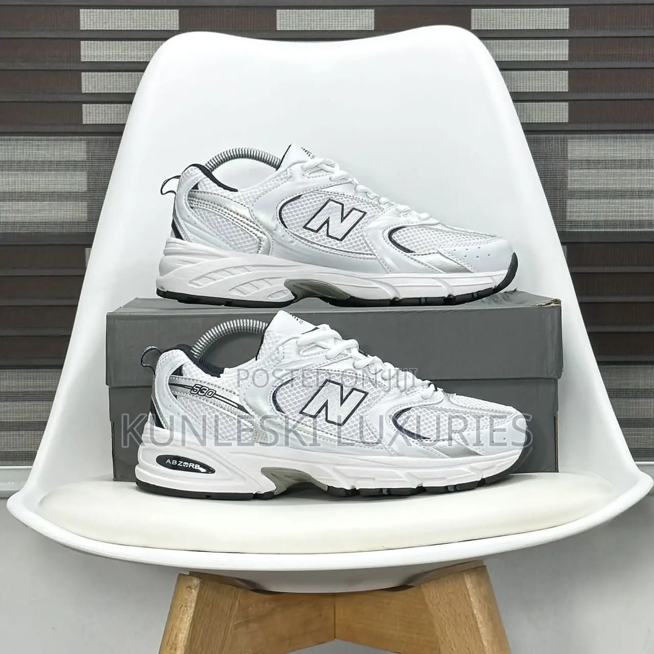 Original New Balance 530 MRS530SG White/Silver/Blue Sneaker