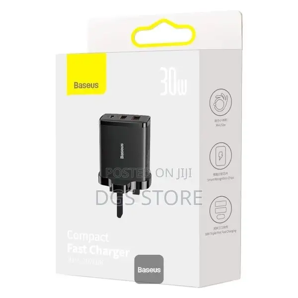 Baseus Compact Fast Charger 2u+C 30w
