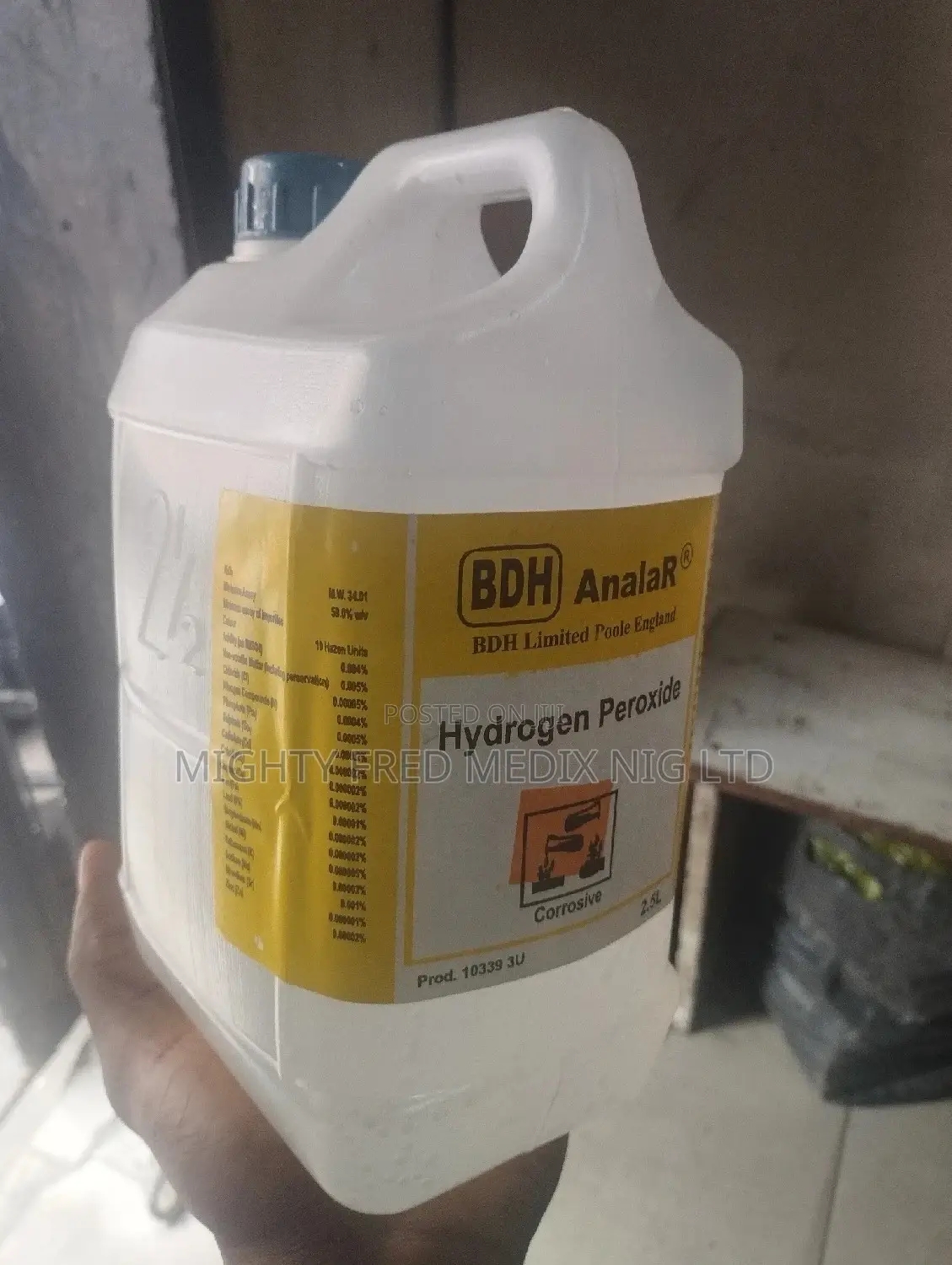 Hydrogen Peroxide 2.5litre