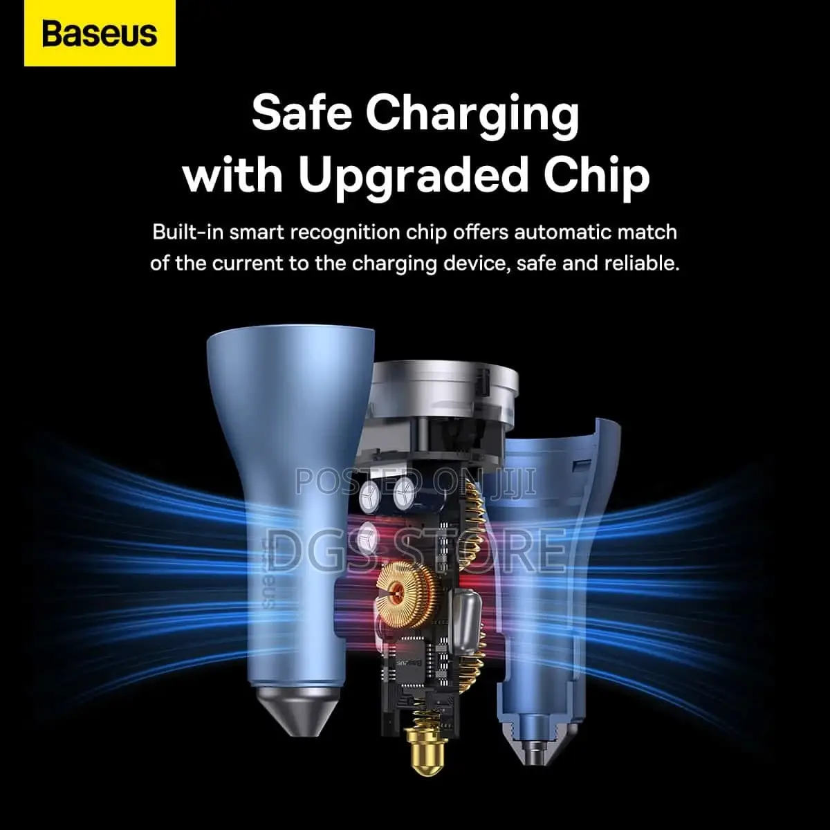 Baseus Golden Contactor 65w Pro Car Charger U+C+Cfastcharger