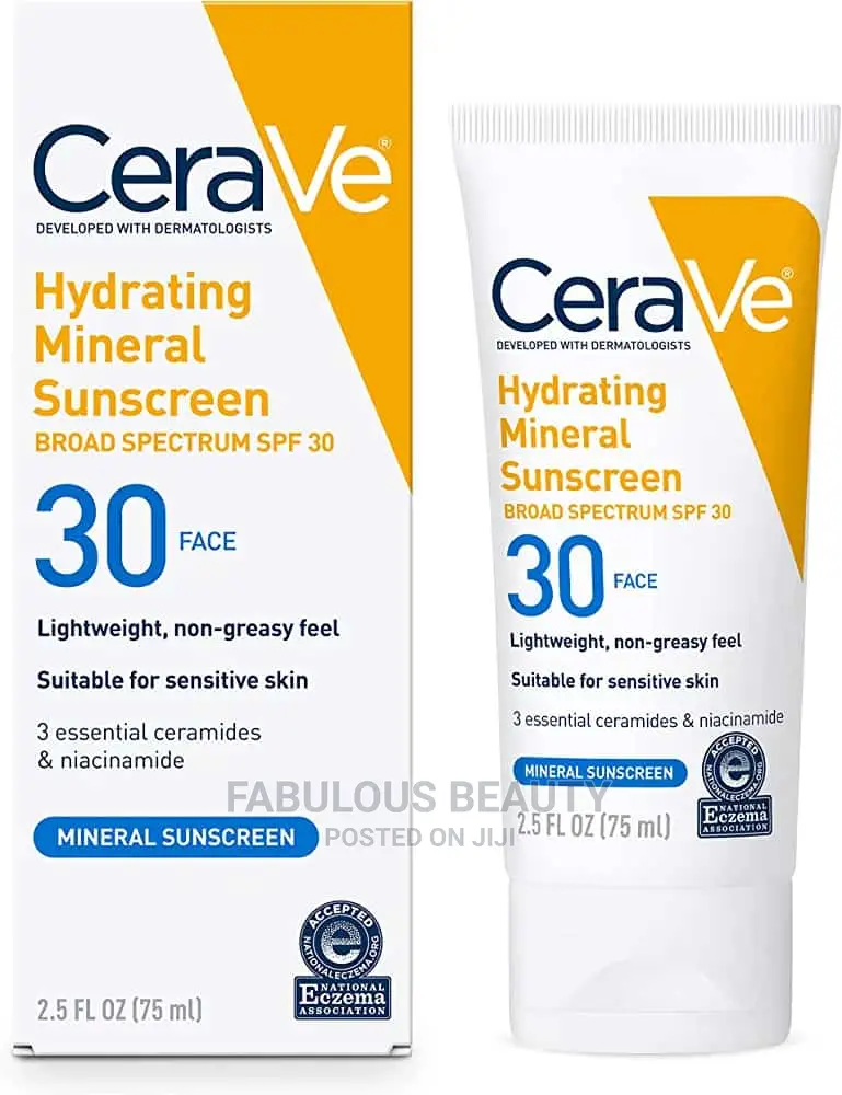 Cerave Hydrating Mineral Sunscreen.