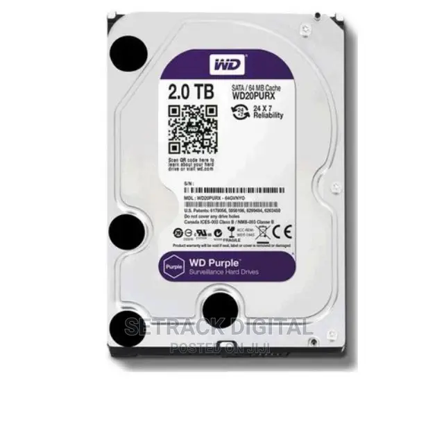 Western Digital 2tb Purple Surveillance Hard Drive-Sata