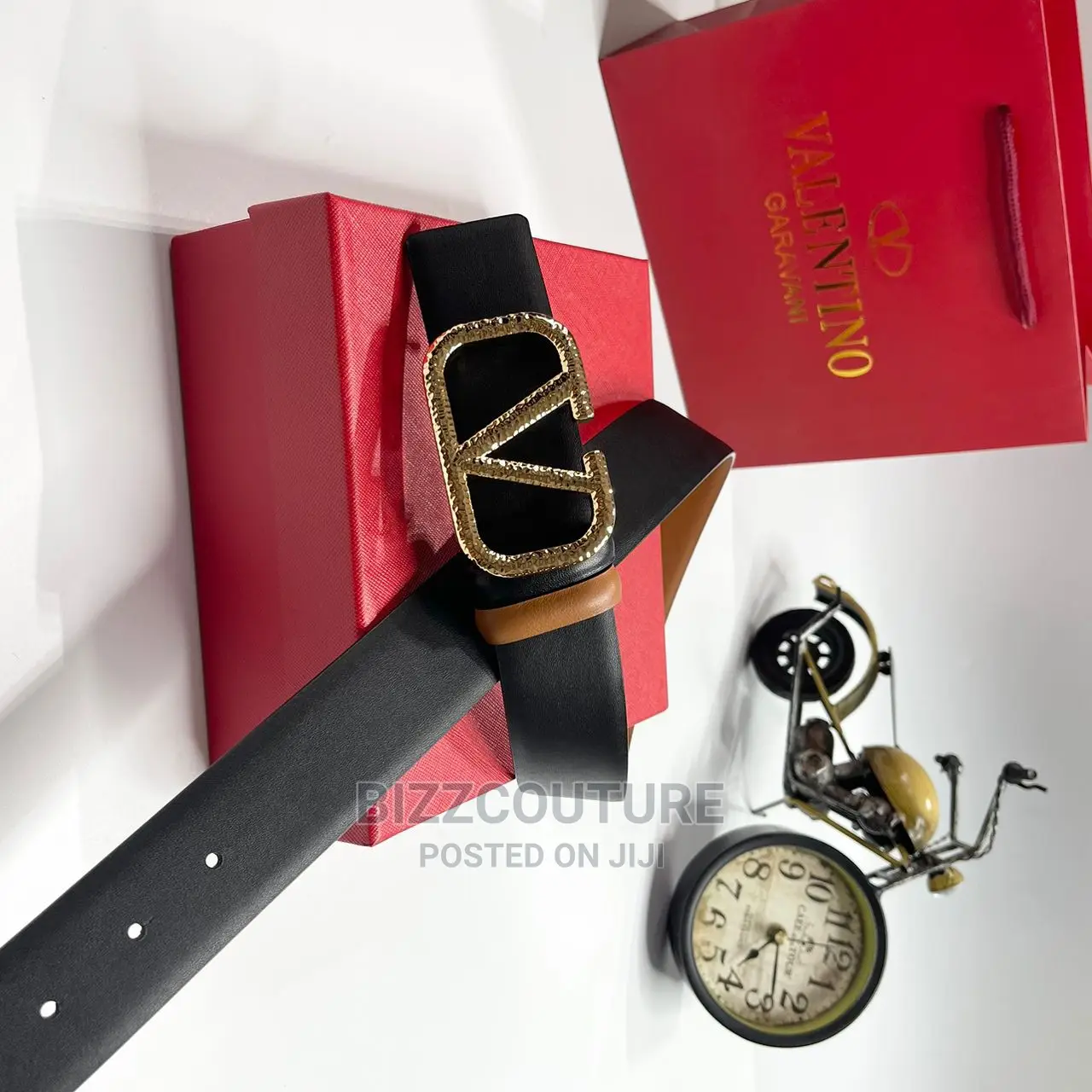 Original Italian VALENTINO Leather Belts Available in Store
