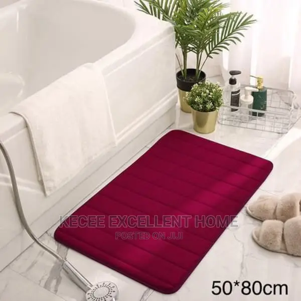Anti-Slip Bathroom Foot Mat /Rug - Red - 50*80cm