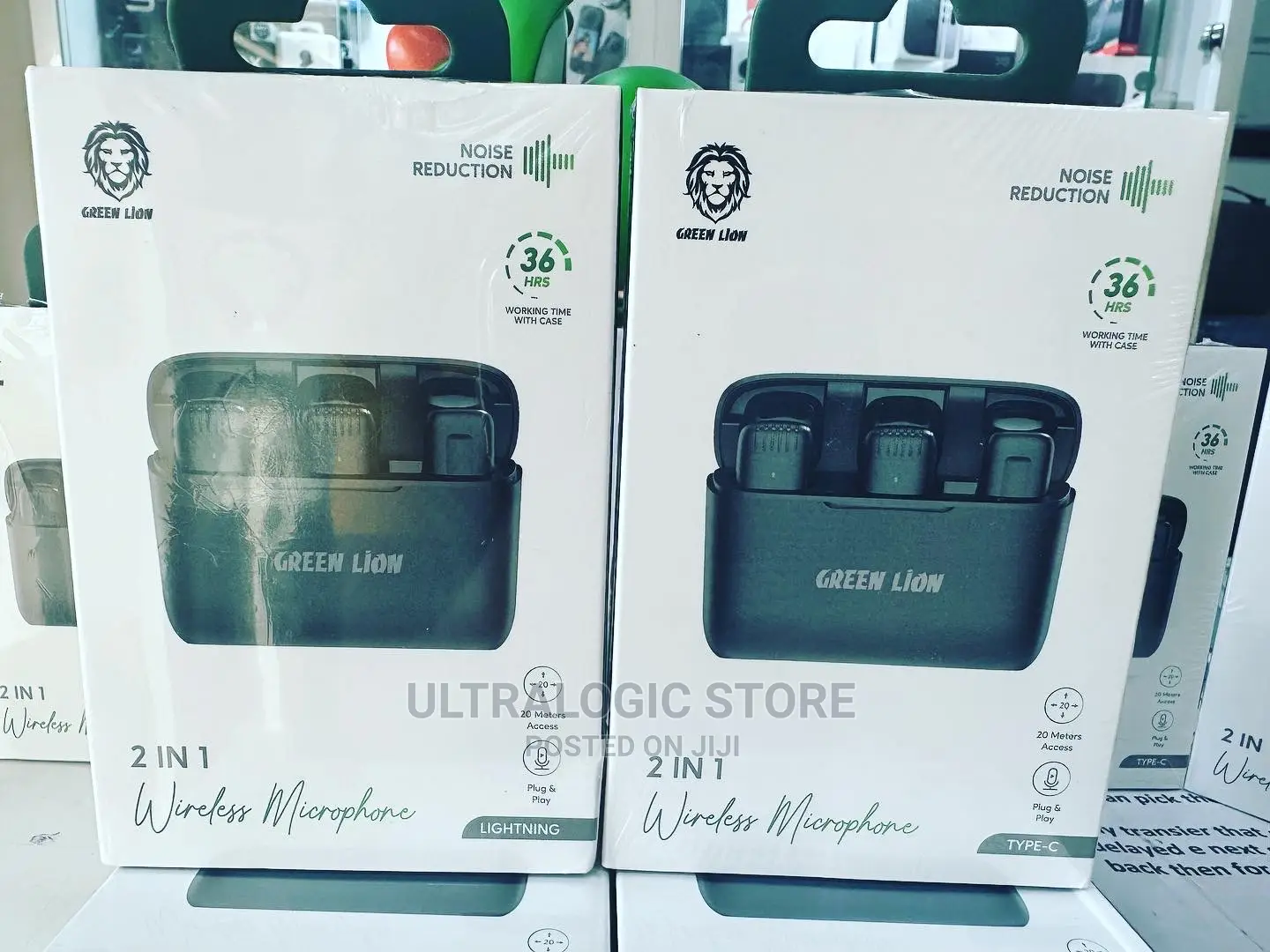 Green Lion 2 in 1 Wireless Microphone for iPhone and Android
