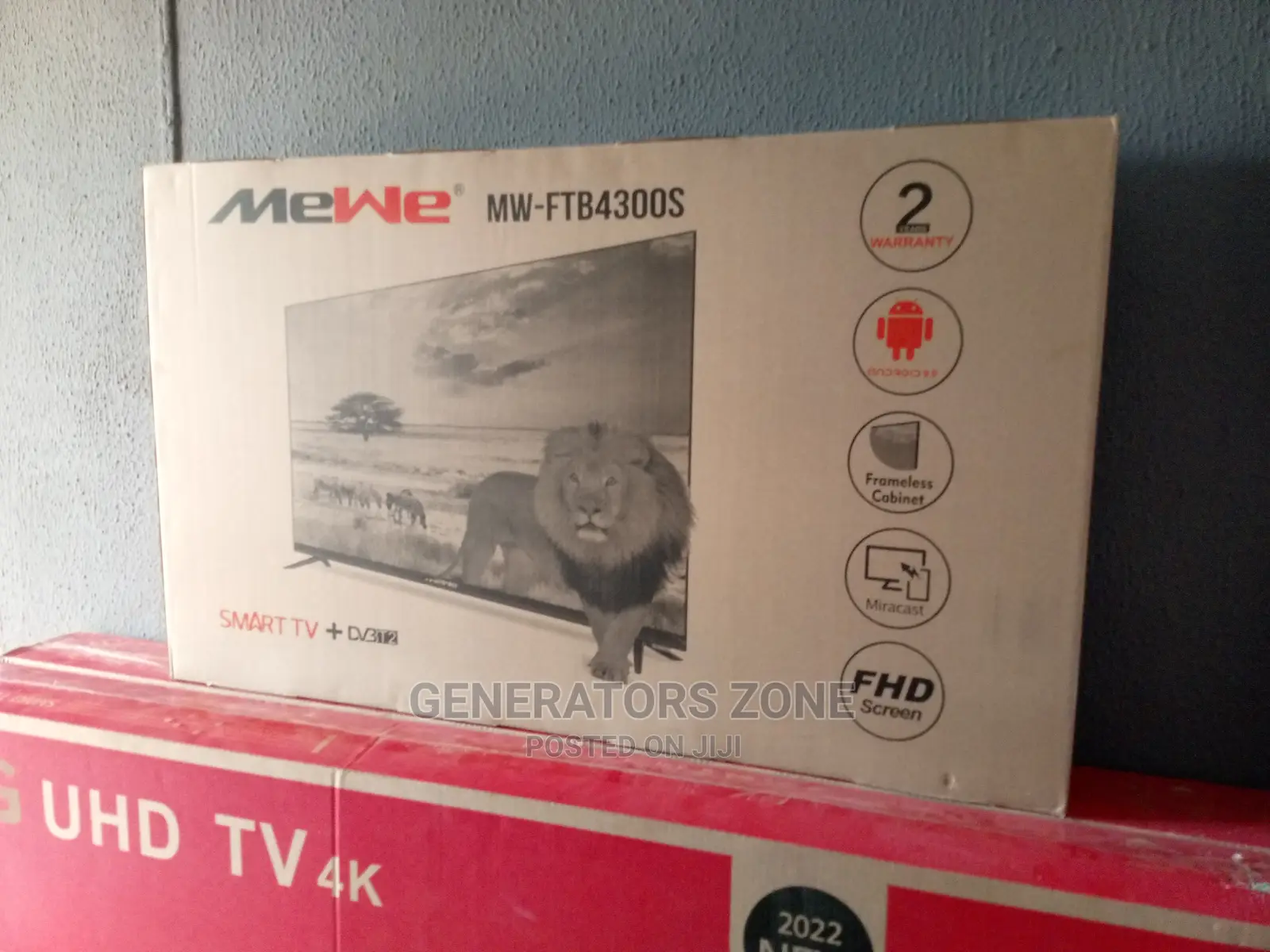 Brand New Mewe 43 Inches Smart Frameless TV|MW-FTB4300S