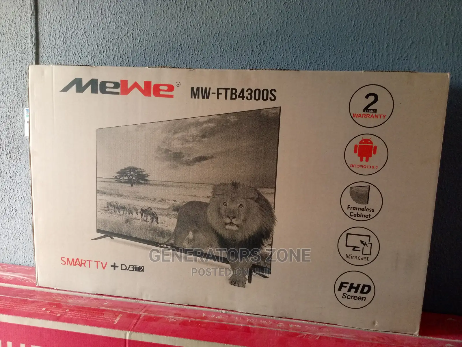 Brand New Mewe 43 Inches Smart Frameless TV|MW-FTB4300S