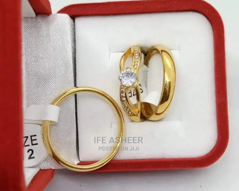 Couples France Gold Set of Wedding Ring 001