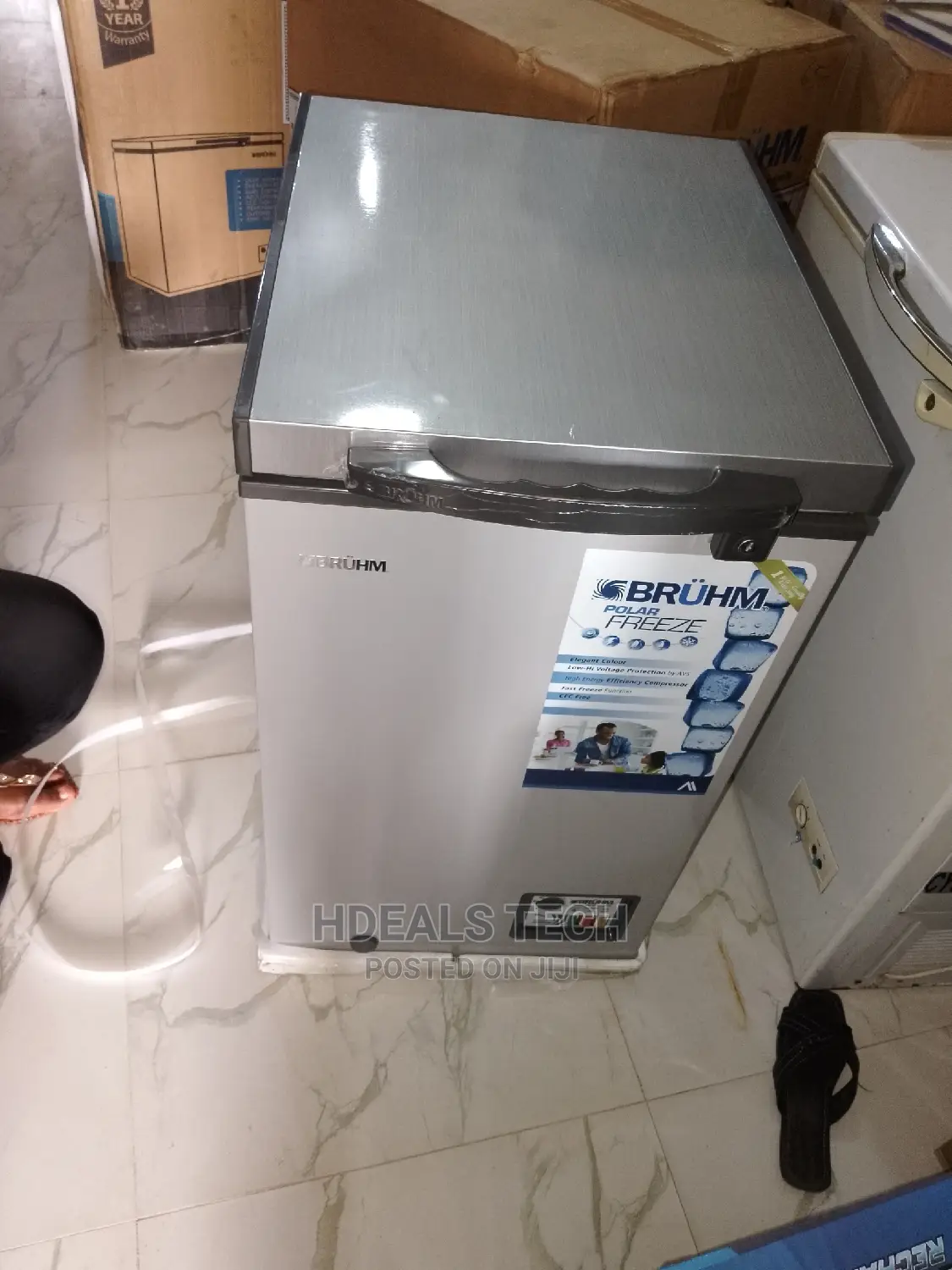 Bruhm BCS-100mg Silver Chest Freezer