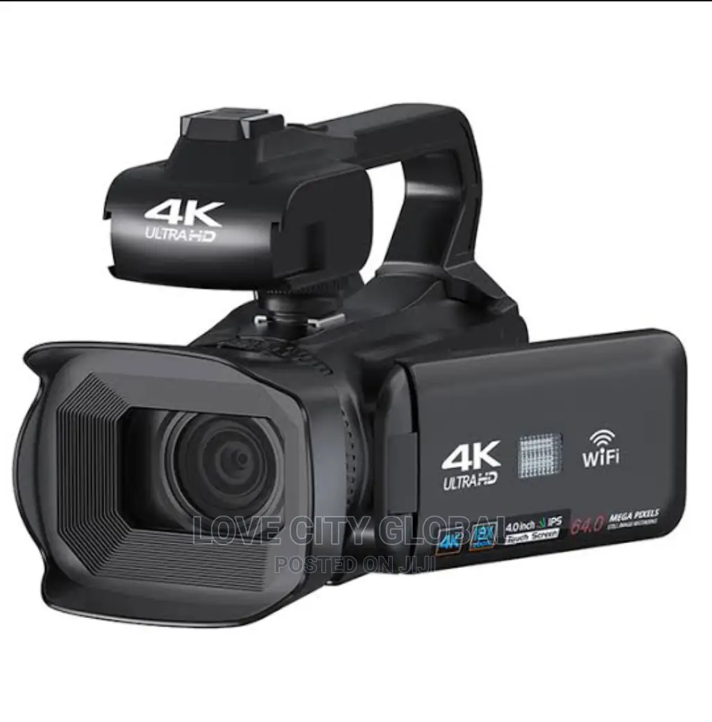 Professional Touchscreen Video Camera Wifi 64mp 2 Battery