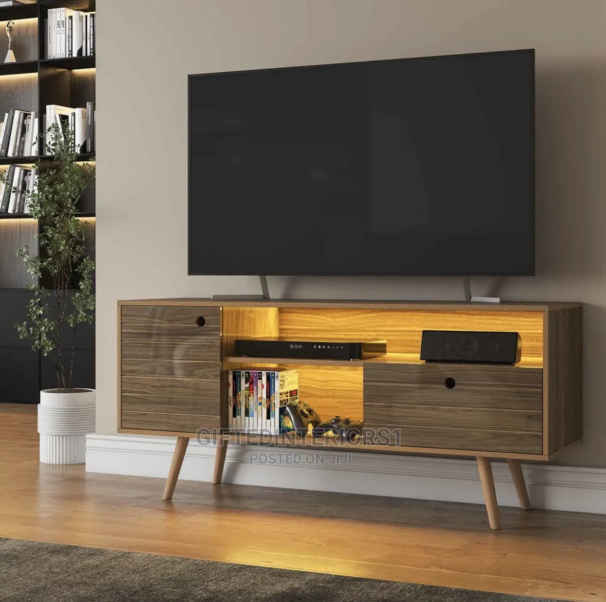 Simple and Classy Tv Console/Stand With LED Lights
