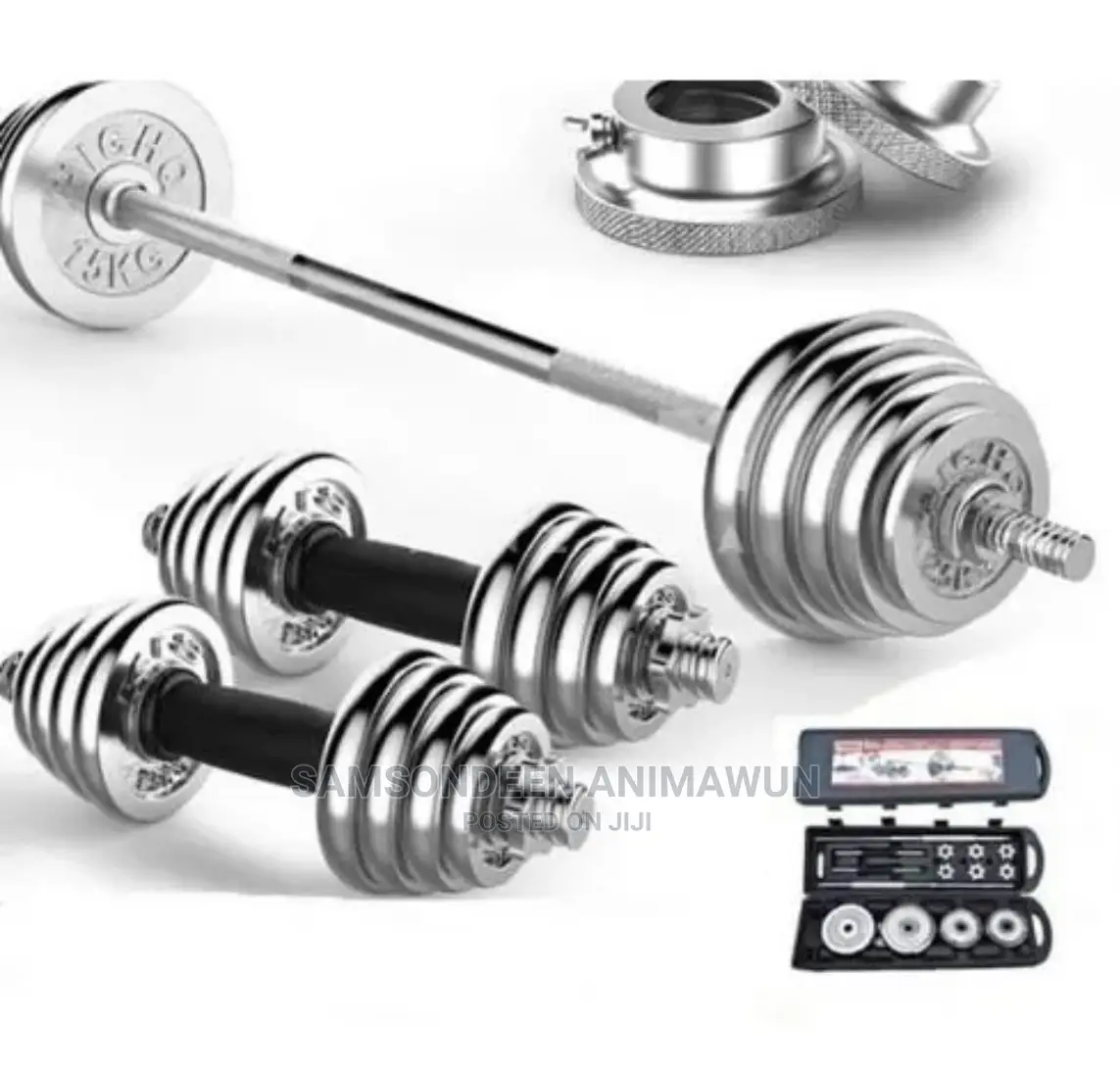 York 50kg Dumbell and Barbell Set