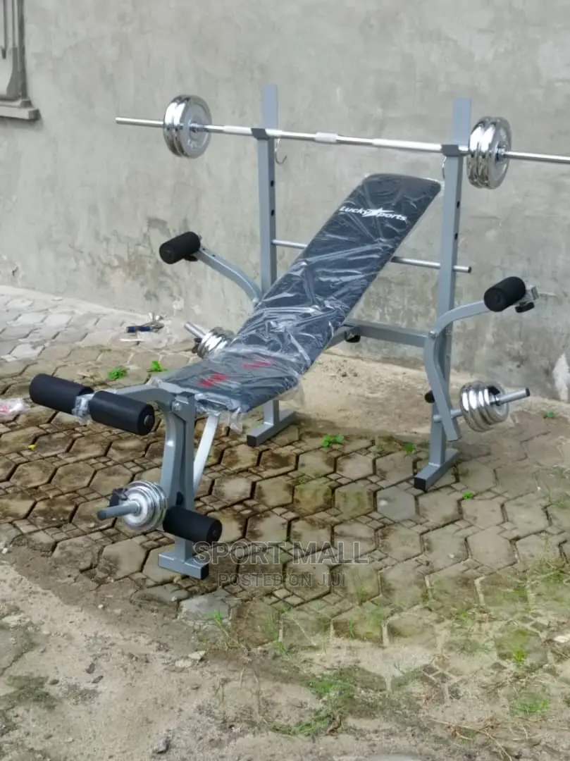 Weight Bench With 50kg Weight and Rod
