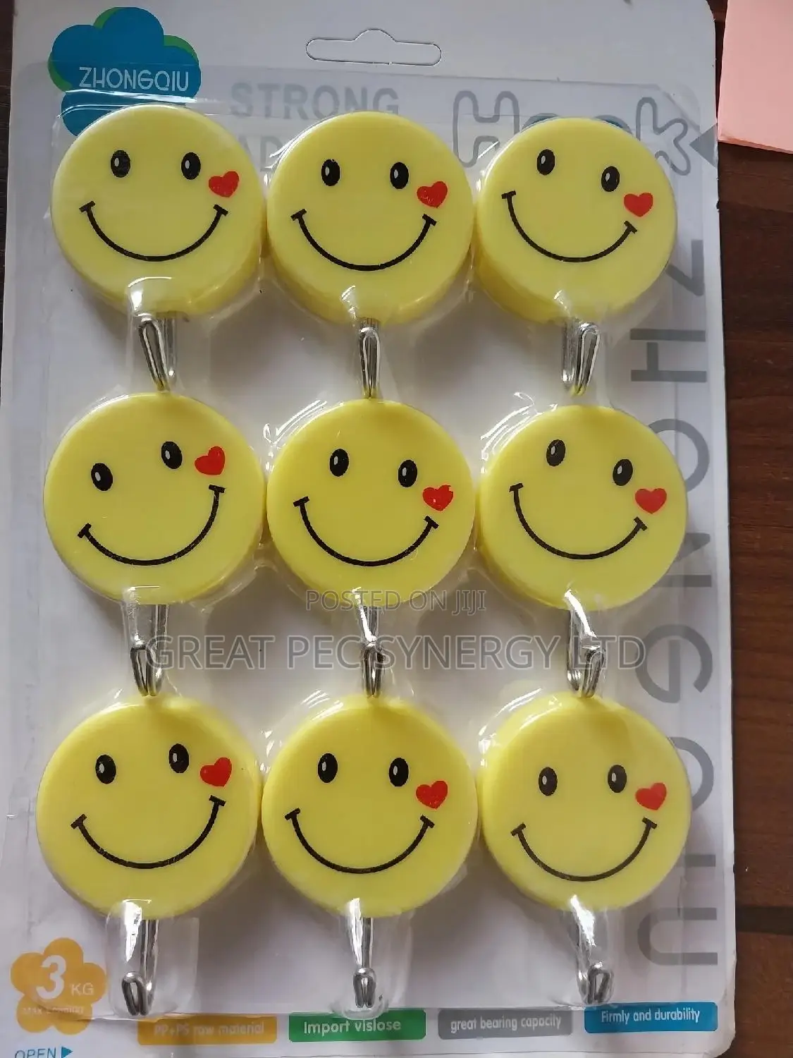 Smiley Self-Adhesive Hook Hanger