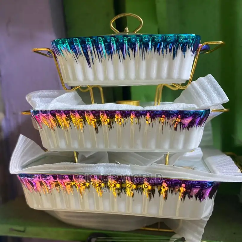 Touch of Rainbow 3pcs Ceramic Serving Dish