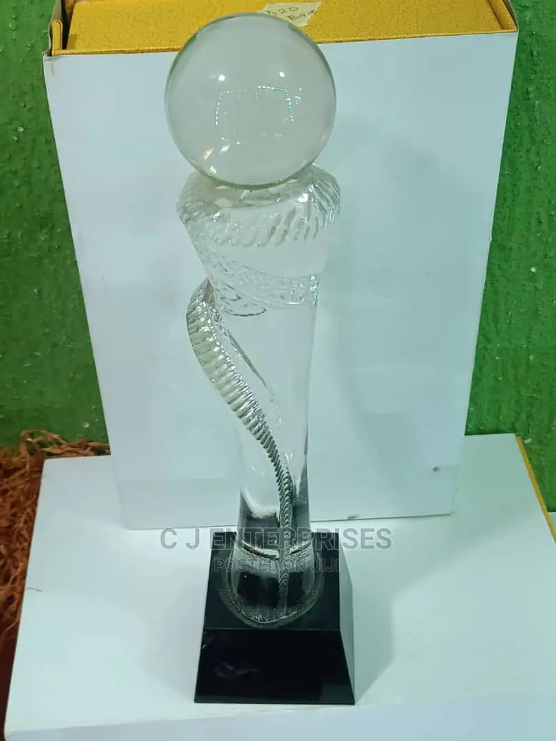 Glass Trophy Award Plaque I89