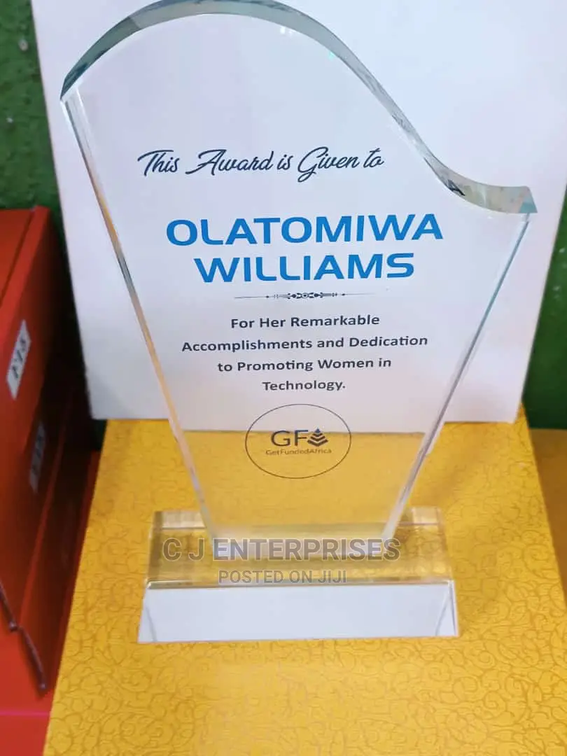 Glass Award Plaque C61