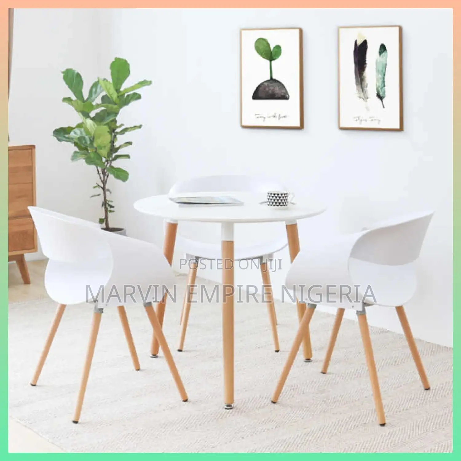 Stylish Dinning Set of 1 Table With 3 Chairs