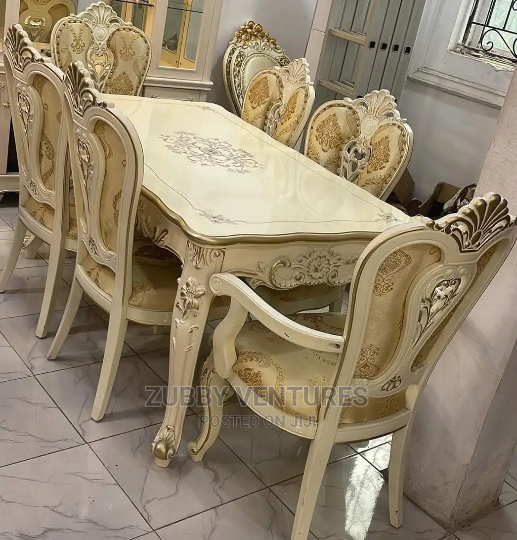 Brand New Quality Wooden Royal Dining With Quality 6 Chair