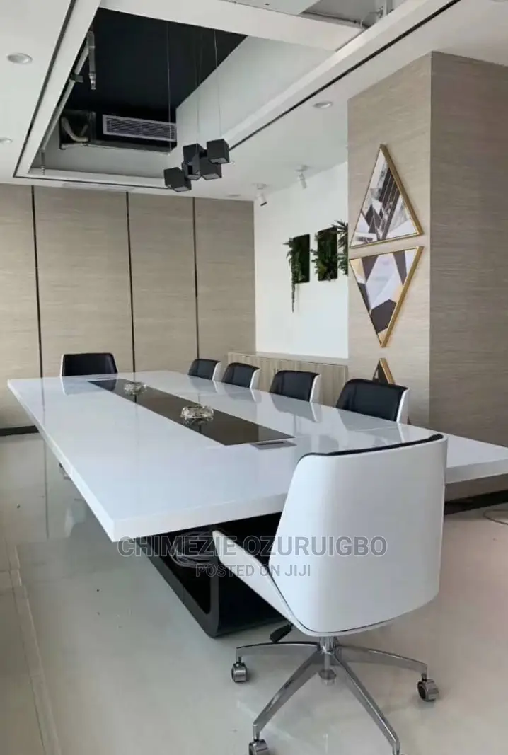 3 Meters White Executive Conference Table