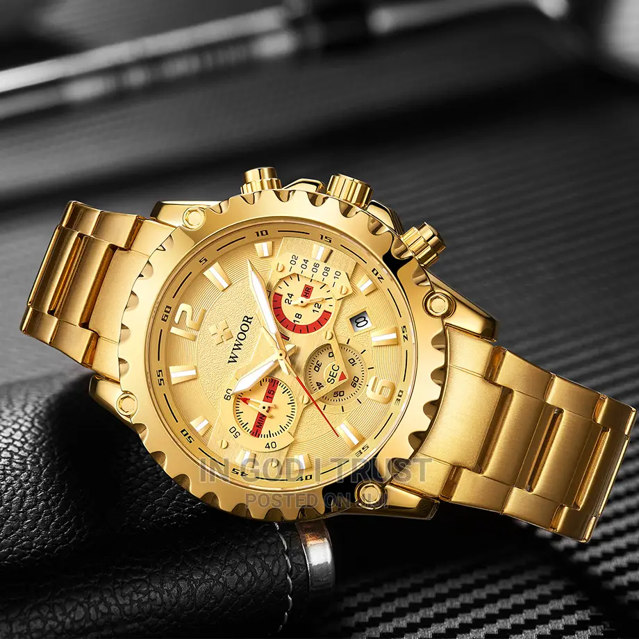 Relogio Masculino WWOOR 2023 New Gold Watch for Men