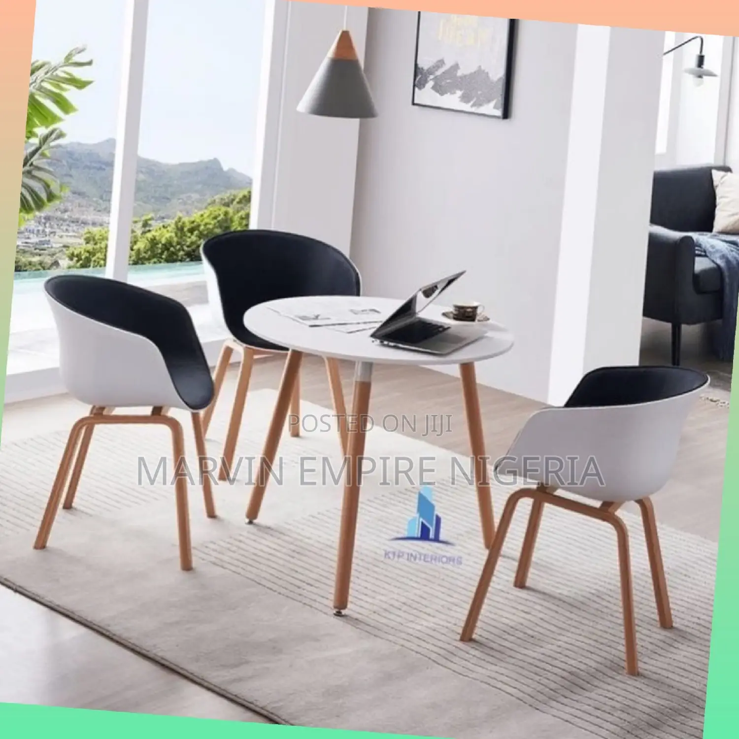 Luxury Stylish Dining Set of a Table With 3 Chairs