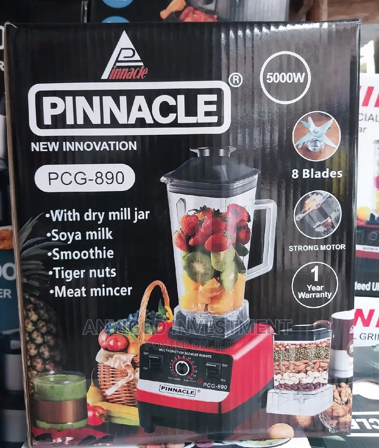 Pinnacle Commercial Blender Double Cup 5000W