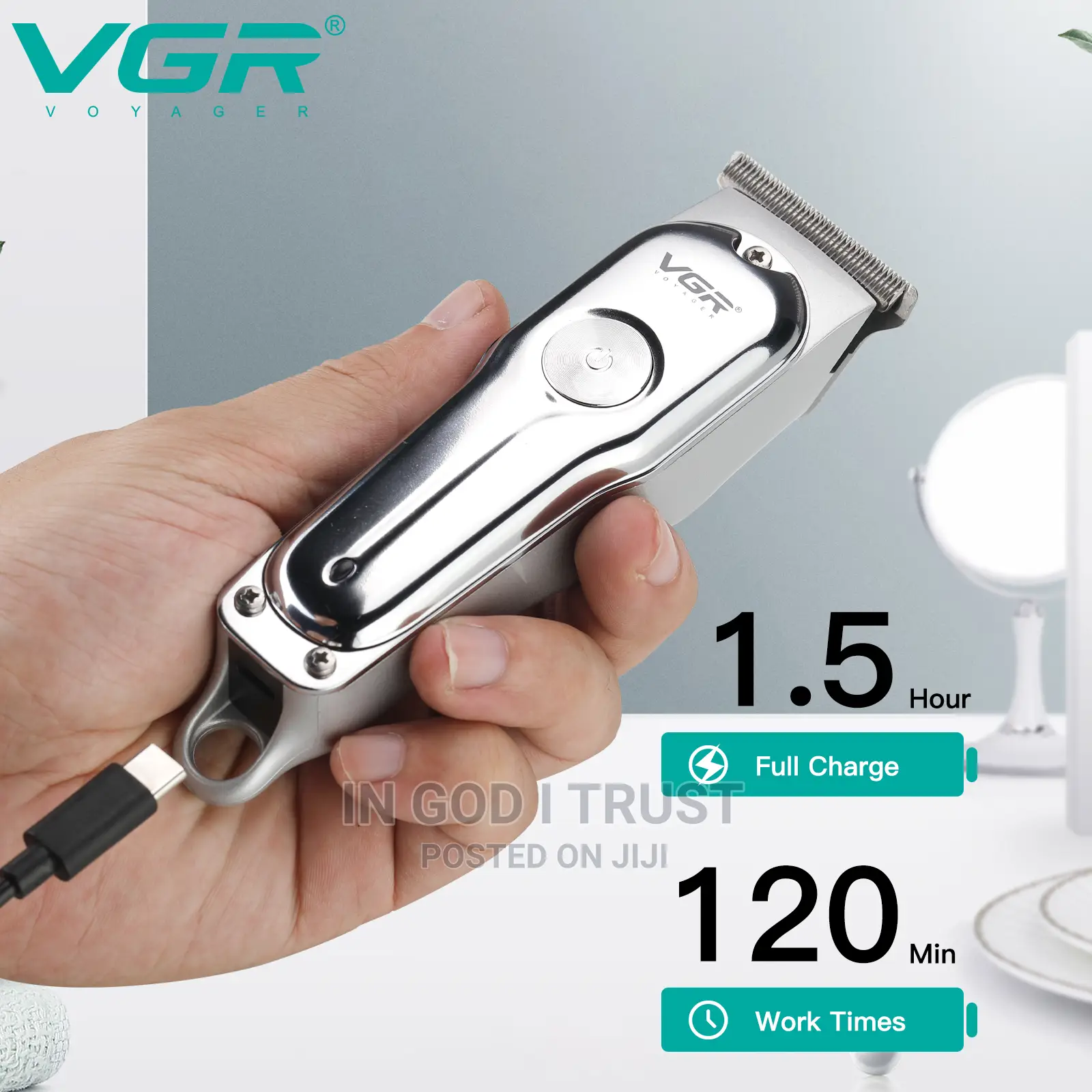 VGR Hair Trimmer Professional Hair Clipper Wireless