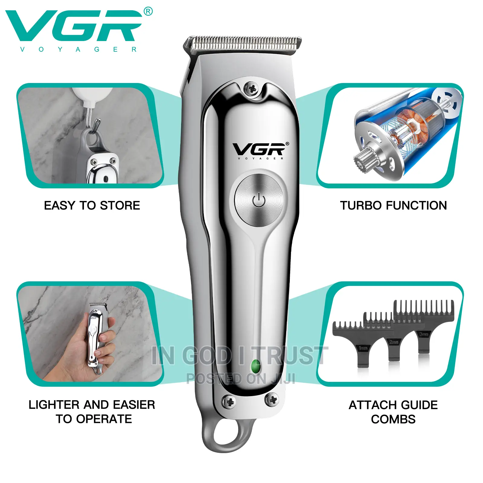 VGR Hair Trimmer Professional Hair Clipper Wireless