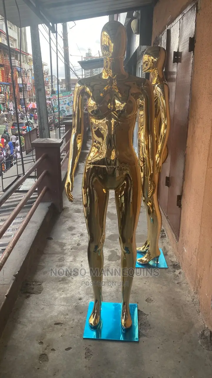 Size 10 Body Gold Chrome Female Faceless Mannequin