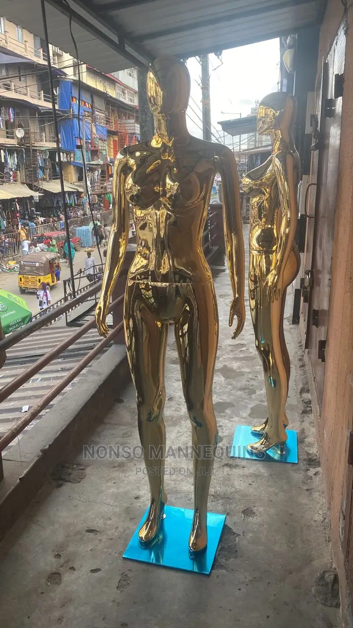 Size 10 Body Gold Chrome Female Faceless Mannequin