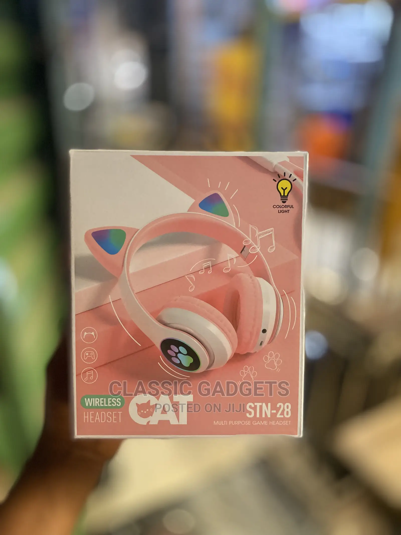 Bluetooth Cat Ear Headphones With RGB Light