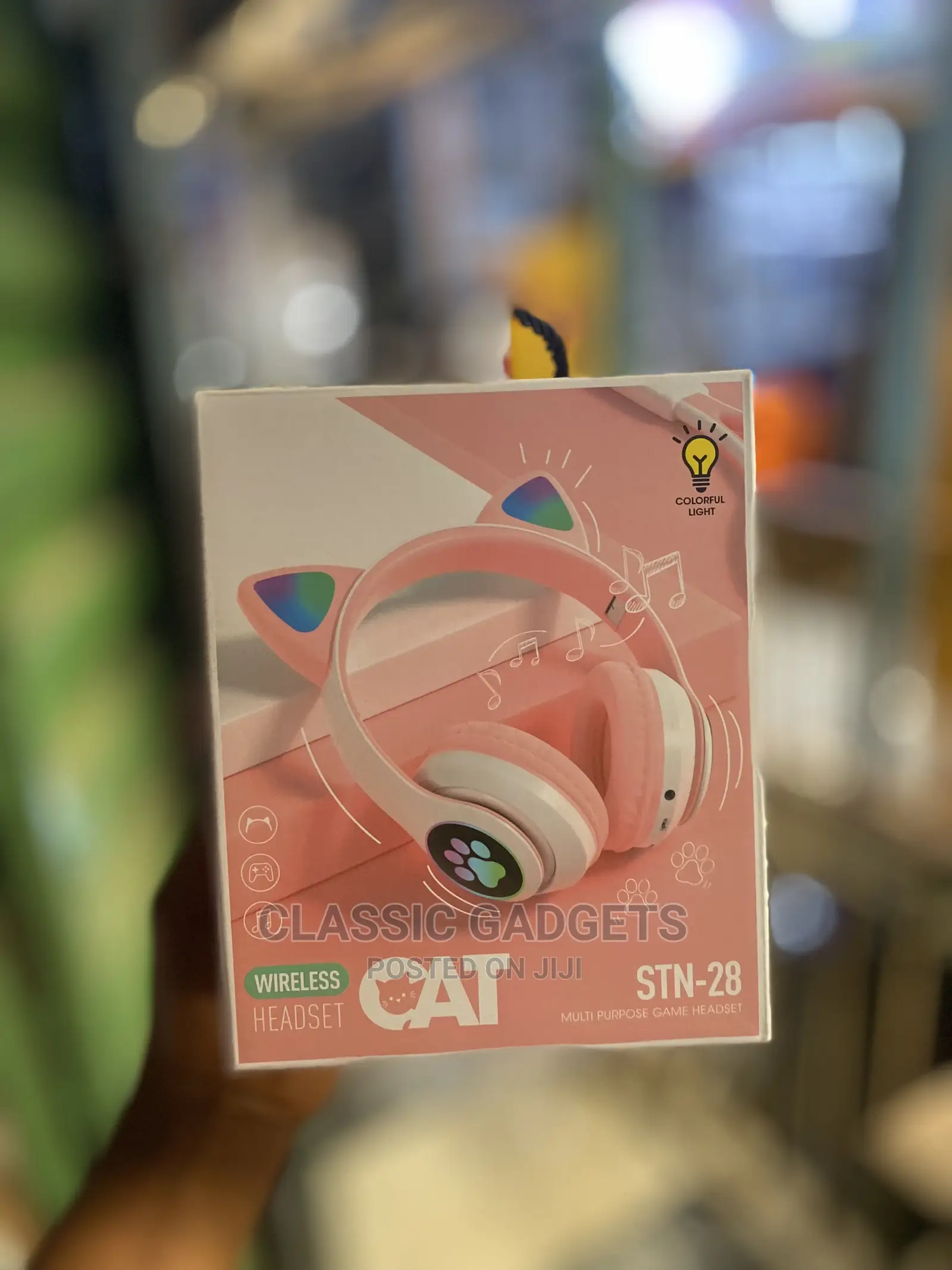 Bluetooth Cat Ear Headphones With RGB Light