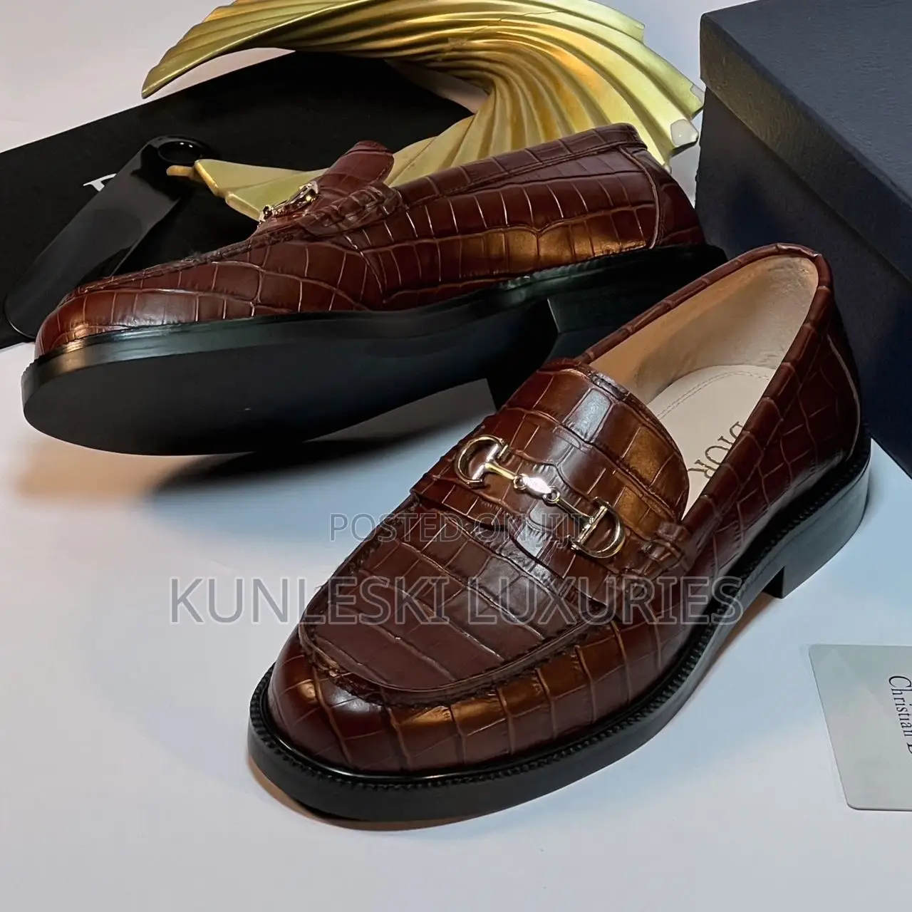 Original Dior Men Leather Shoes Available