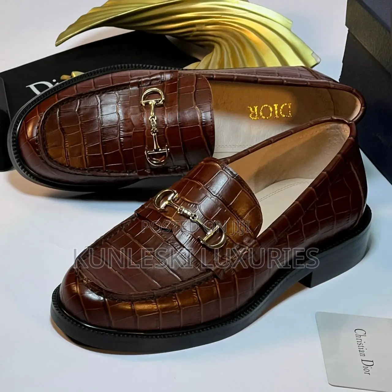Original Dior Men Leather Shoes Available