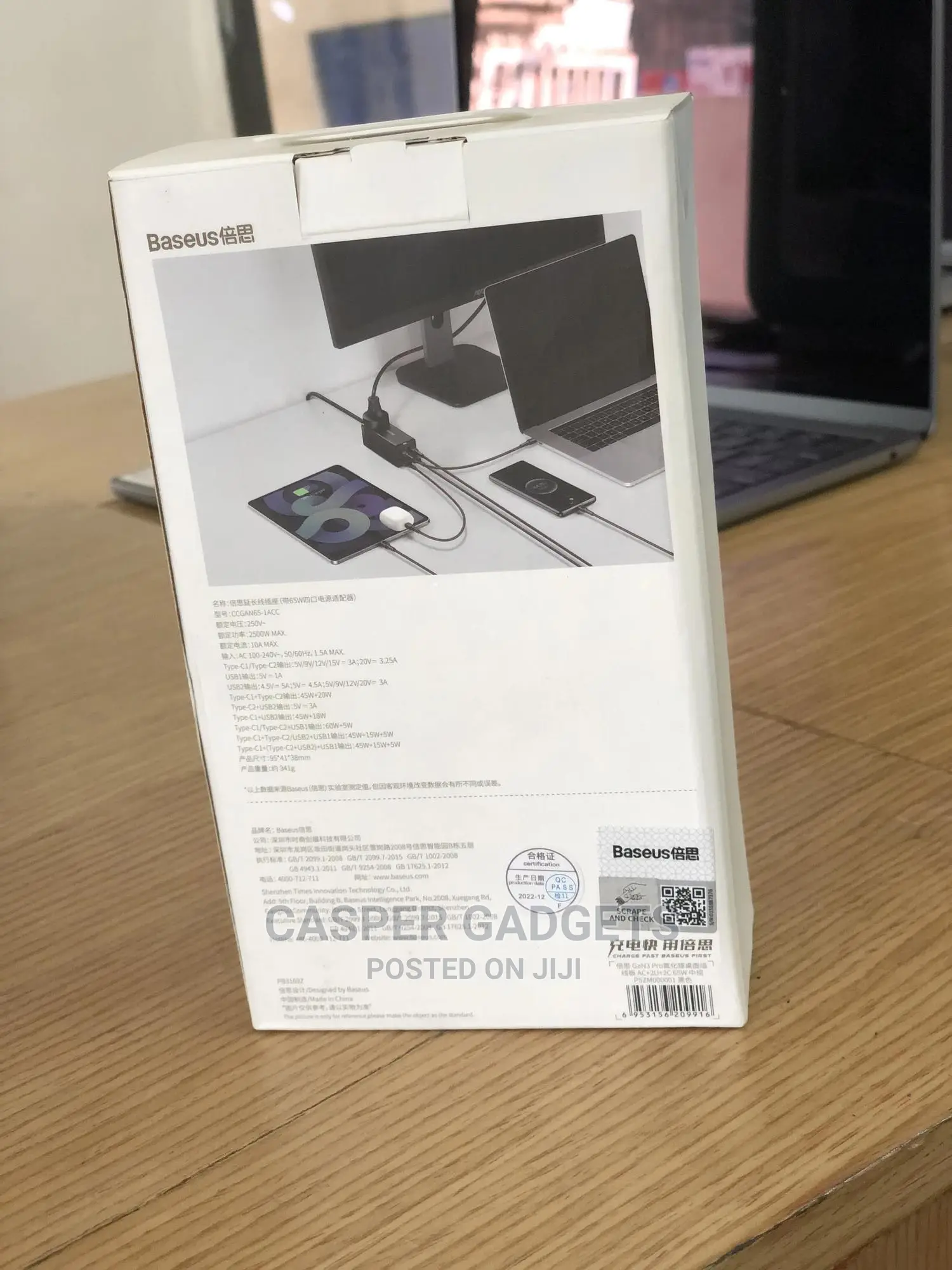 Baseus GAN3 Pro Desktop Powerstrip AC+2U+2C 65W CN