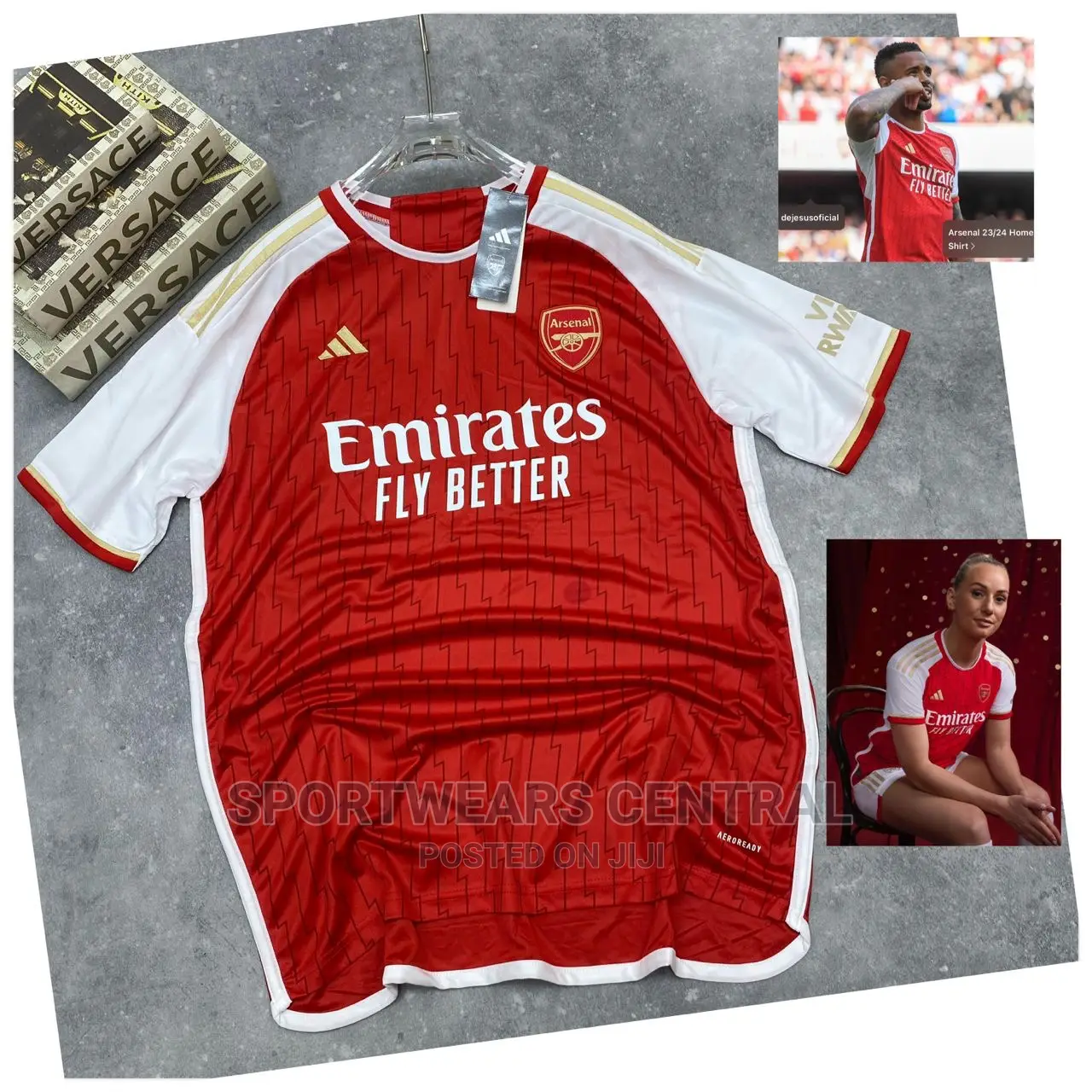 Original Arsenal JVC Yellow Retro Vintage Jerser
