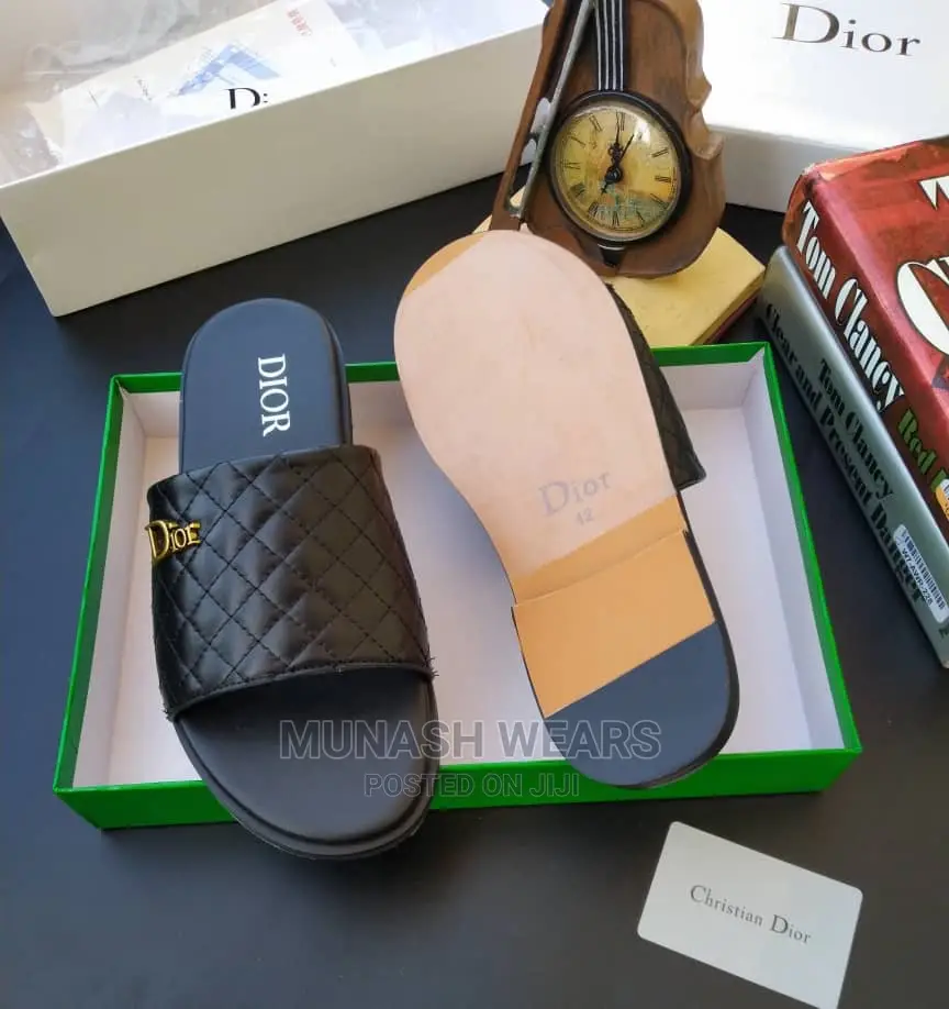 Men Luxury Leather Slipers