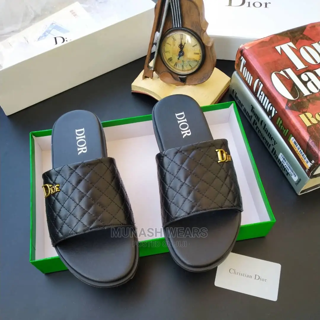 Men Luxury Leather Slipers