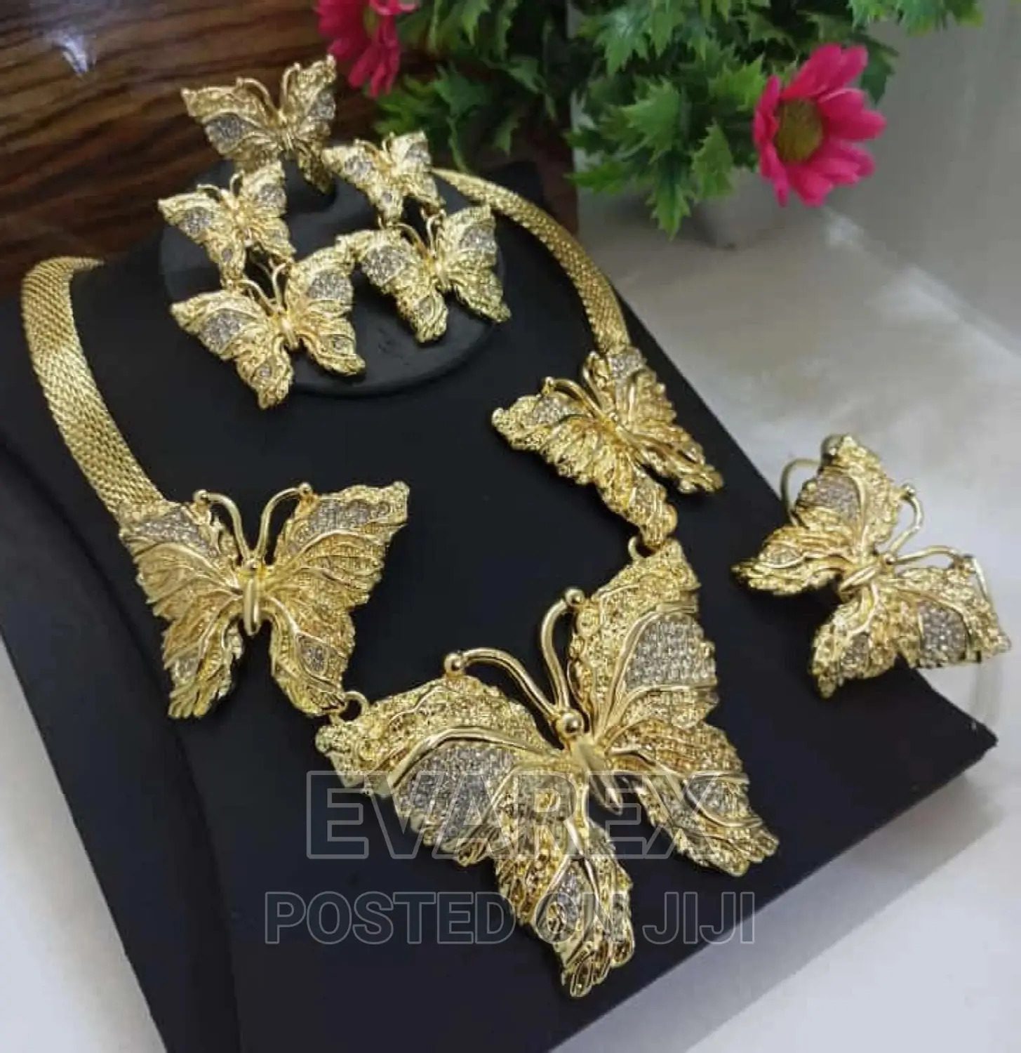 Brazilian Gold Butterfly Design 4 Set Jewelry